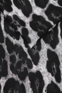 Classic Leopard Print Scarf | Grey