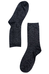 Glitter Lurex Socks | Black