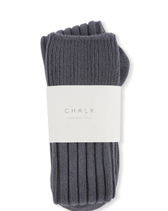 Long Boot Sock | Charcoal | CHALK UK