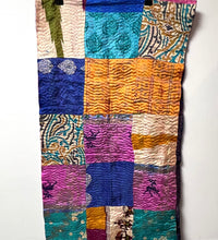 Load image into Gallery viewer, Silk Kantha Patchwork Scarf | Pink