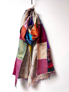Patchwork kantha indian scarf
