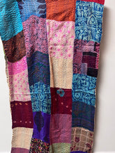 Load image into Gallery viewer, Silk Kantha Patchwork Scarf | Cream