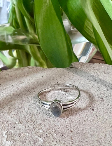 Sterling Silver Semi-Precious Stone Ring | Labradorite