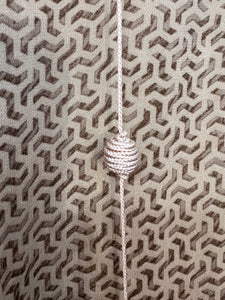 Moroccan Cactus Silk Bobble Necklace | Pale Beige