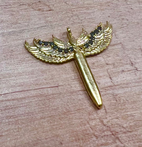 Archangel Sword Charm Pendant | Gold