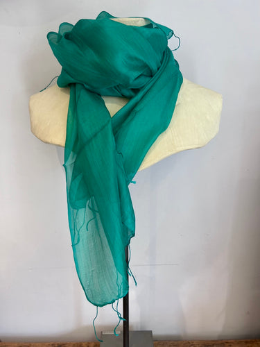 Fine Quality Silk Scarf | Emerald Green