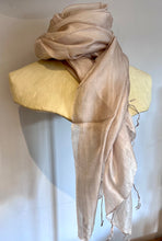 Load image into Gallery viewer, Fine Quality Silk Scarf | Oyster
