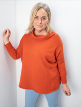 Load image into Gallery viewer, Burnt Orange oversized tunic sweater
