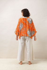 Valentine Orange Kimono | One Hundred Stars
