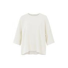 Load image into Gallery viewer, Boxy shaped ribbed sweater in off white