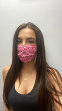 Load image into Gallery viewer, Pink floral adjustable liberty print fashion face mask