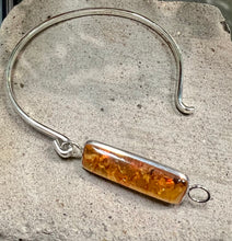 Load image into Gallery viewer, Sterling Silver Amber Cuff Bracelet