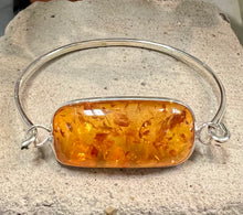 Load image into Gallery viewer, Sterling Silver Amber Cuff Bracelet