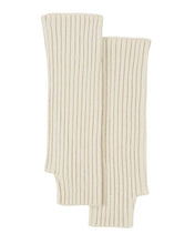 Load image into Gallery viewer, Ribbed fingerless gloves in a cashmere wool mix. Matching hat available