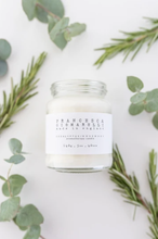 Load image into Gallery viewer, Rosemary and eucalyptus eco friendly aromatherapy candle
