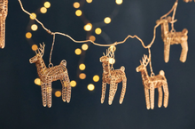 Load image into Gallery viewer, Nkuku Ramya Wire Reindeer Garland | Antique Brass
