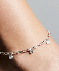 Ankle chain : River : Silver Plated