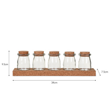 Load image into Gallery viewer, Glass Spice Jars on a Cork Rack