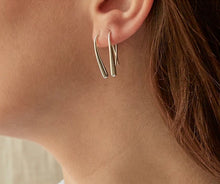 Load image into Gallery viewer, Sterling Silver feed through drop earrings. Timeless classics that will suit all ages.