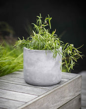 Load image into Gallery viewer, A weatherproof and frost proof planter in grey. A minimalist block design. 