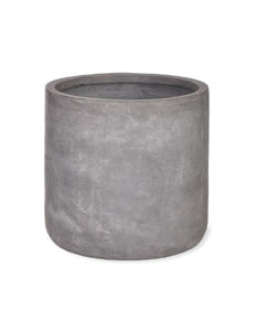 A weatherproof and frost proof planter in grey. A minimalist block design.