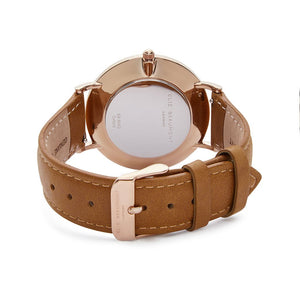 Large Oxford watch with tan strap