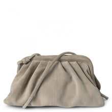 Load image into Gallery viewer, Natural coloured suede pouch bag with beautiful detailing