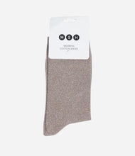 Load image into Gallery viewer, Glitter Lurex Socks | Taupe