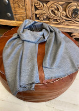 Load image into Gallery viewer, A luxurious and supersoft ladies cashmere scarf, Simple in design, wrap yourself in warmth and style. With subtle fringing to each end.  Handmade in Hoi An. Vietnam by talented local craftsmen. 