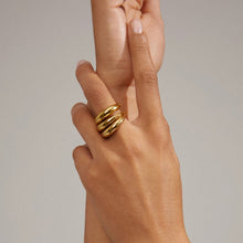 Load image into Gallery viewer, Chunky Hoop Ring | Gold Plated