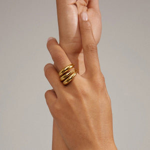 Chunky Hoop Ring | Gold Plated