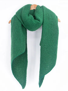 Asymmetrical Blanket Scarf | Forest Green