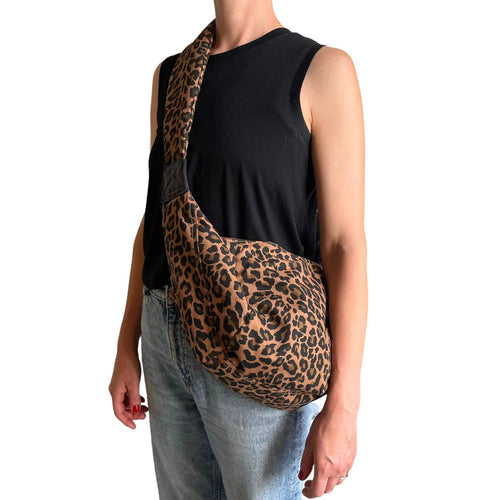 Leopard print sling bag