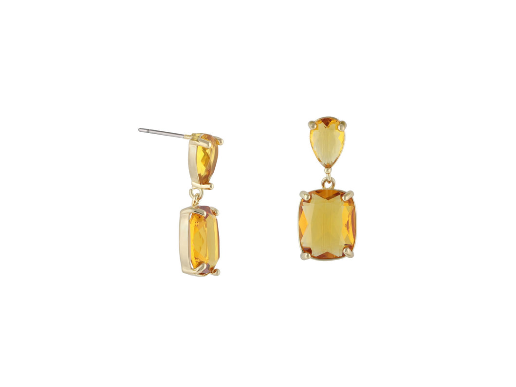A small topaz teardrop stud with a larger drop - a perfect pair of earrings to jazz up a night out!