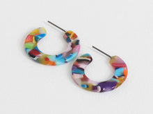 Load image into Gallery viewer, Jessica multicoloured resin hoops