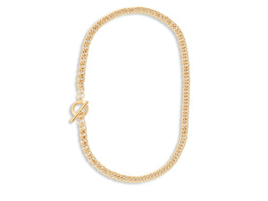 elegant  Curb Chain T Bar necklace 