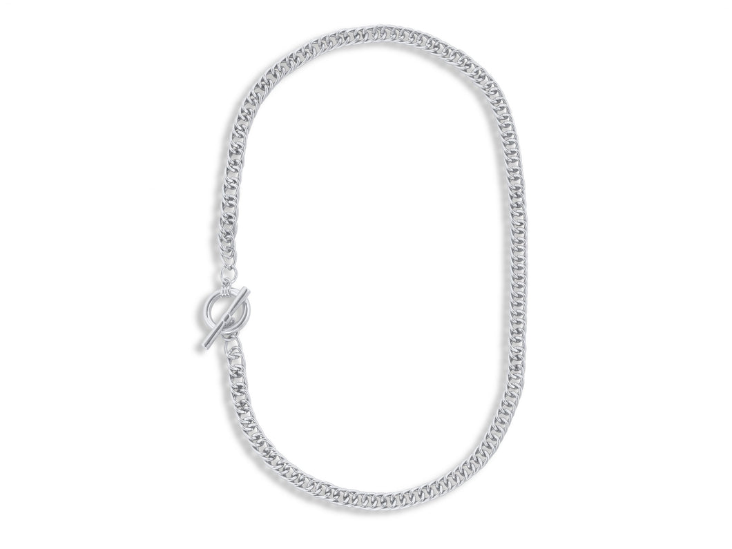classic elegant  Curb Chain T Bar necklace