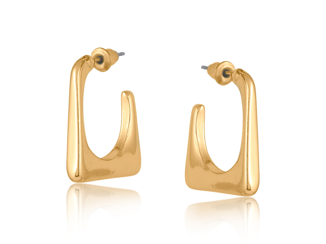 Hortense Organic Shape Gold Plated Earrings