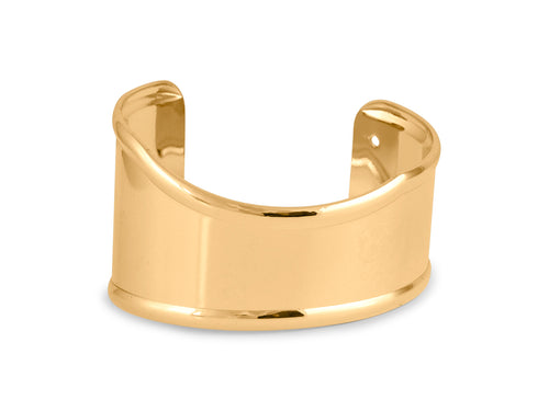 Designer inspired gold bone cuff