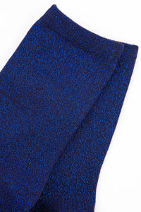 Glitter Cotton Socks | Midnight Blue with Electric Blue
