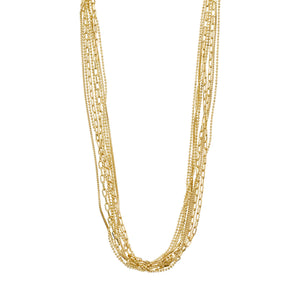 Gold multi strand gold plated necklace
