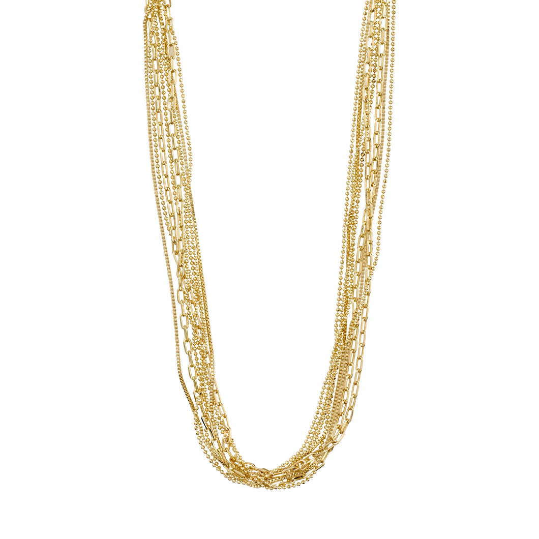 Lily Multi Chain Necklace | Gold