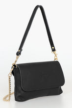 Load image into Gallery viewer, Small black leather evening bag