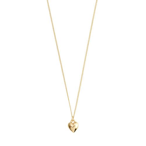 Small heart pendant necklace in gold