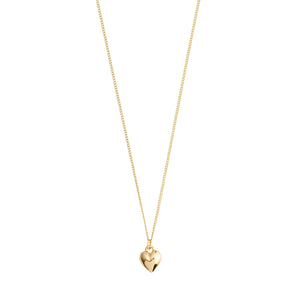 Small heart pendant necklace in gold