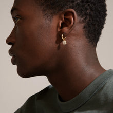 Load image into Gallery viewer, CINDY Recycled Crystal Hoop Drop Earrings | Gold