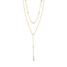 Load image into Gallery viewer, KAMARI recycled crystal chain necklace | gold-plated