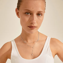 Load image into Gallery viewer, KAMARI recycled crystal chain necklace | silver-plated