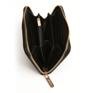 Black Bromley Purse With Bee Detail | Alice Wheeler London