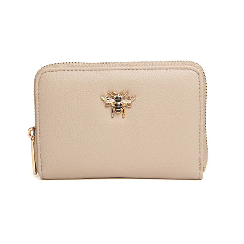 Stone Bromley Purse With Bee Detail | Alice Wheeler London